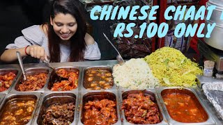 CHINESE CHAT in RS100 ONLY CR PARK  Chinese Platter  Indian Chinese Food  Street Food [upl. by Kylstra]