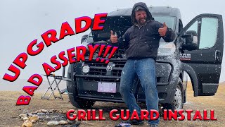 How to Install a Steelcraft Grill Guard on a RAM Promaster Promaster GrillGuard Vanlife [upl. by Fassold]