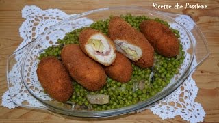 Involtini di pollo panati cotoletta di pollo farcita e arrotolata  Ricette che Passione Blog GZ [upl. by Anileda]