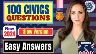 US Citizenship Questions 2024  100 Civics Questions and Answers 2024 [upl. by Anived]