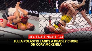 UFC Vegas 98 results Julia Polastri locks out Cory McKenna with headlock [upl. by Malorie]