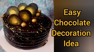 Chocolate Decorations You Can Make At HomeChocolate ArtEasy chocolate decoration idea [upl. by Antonia]