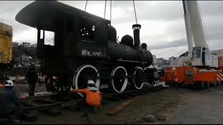 Traslado de Locomotora y Trenes en Puerto Montt Chile [upl. by Aneekat]