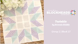 Blockheads 5  Group 2  Block 27 Twinkle by Brenda Riddle [upl. by Methuselah]