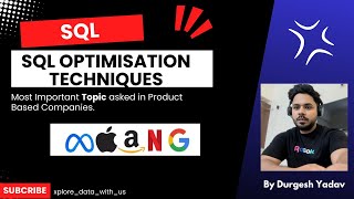 SQL Optimisation Techniques  Most Asked Topic in MAANG Companies [upl. by Ainocal6]