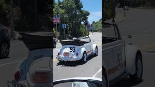 Loud and awesome VW Beetle convertible pulling hard up the hill from Warner Bros Studio [upl. by Harvey]