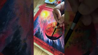 Paint a watercolor cosmic planets painting easy step by step tutorial [upl. by Latreese]