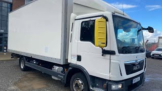 MAN TGL 7160 75TONNE GRP BOX VAN 2019  DK19 XKL [upl. by Nura697]