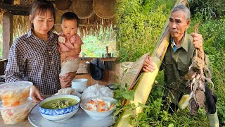 Building Happiness Grandpa always tries to work  Catch frogs  Cooking  Process food to sell [upl. by Dede]