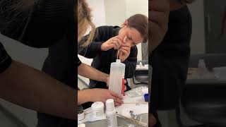 Watch us practice acrylics beautyschool nailday acrylic nailschool nails cosmetology [upl. by Ynattyrb]