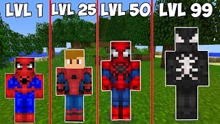 ⚠️ ÖRÜMCEK ADAM SEVİYELERİ  Minecraft ⚠️ [upl. by Llerdnam]