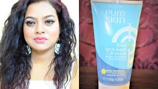 Oriflame Pure Skin 2in1 Face Wash and Scrub Review [upl. by Hannie]