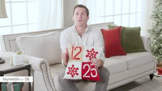 15 in 1225 Applique Holiday Throw Pillow  Product Review Video [upl. by Novyat]