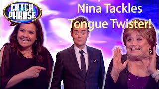 Nina Wadia Tackles a Tough Tongue Twister  Celebrity Catchphrase [upl. by Eekcaj]