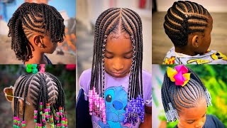 🔥💯2024 Best Natural Hair Styles For Black Kids  Latest Kids Cornrow Hairstyle Ideas♥️ [upl. by Amice]