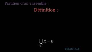 Partition dun ensemble [upl. by Caroline]