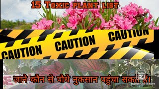 Toxic Poisonous Plants in India 15 House plants that must be handled with caution Hindi video [upl. by Lepper]