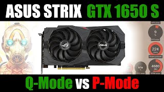 Asus Strix GTX 1650 SUPER O4G Gaming  Quiet vs Performance BIOS [upl. by Ahsenod]