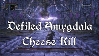 Bloodborne Defiled Amygdala  Easy Cheese Solo Kill at BL43 using Burial Blade [upl. by Saidee]