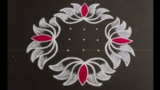 553மாசிமாத சிறப்பு பூ🌹கோலம்5×1dots flowerrangoli 5to1dots rangolikolamdesignrangolidesign [upl. by Salina]