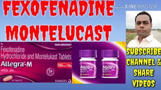 Allegra M tablet। Fexofenadine hydrochloride and mintelucast tablet। allergic rhinitis। itching। [upl. by Ynohtnacram759]