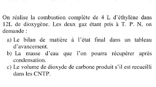 modèle Chimie 2022 correction problème II  tableau davancement [upl. by Kenleigh]