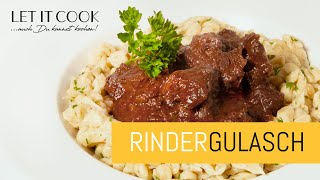 Zartes Rindergulasch mit hausgemachten Spätzle [upl. by Haerr]