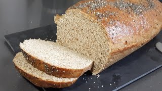 🍞🍞PAN DE MOLDE 100 INTEGRAL Muy fácil sin amasado RECETA PASO A PASO😋😜 [upl. by Alwin551]