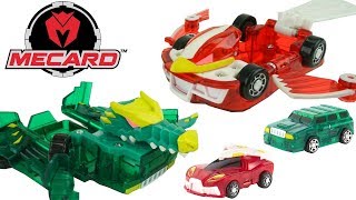 4 New Mecard Mecardimals Crocky Alta Momoru Dokory Transforming Cars Toys [upl. by Aaberg]