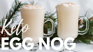 KETO EGGNOG RECIPE  The BEST CREAMIEST cooked eggnog [upl. by Inaej449]