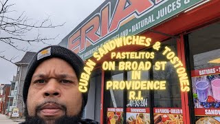 CUBAN SANDWICH AND TOSTONES AT FRIAS ON BROAD ST  PROVIDENCE RI [upl. by Lasala]