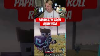 Papaplatte trollt Rumathra twitch craftattack minecraft clips papaplatte streamer twitch [upl. by Zobias1]