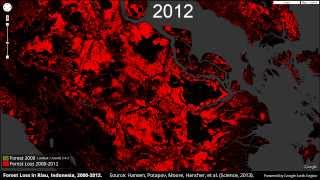 Forest Loss in Riau Indonesia 20002012 [upl. by Miguelita]