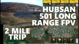 Hubsan 501 2 MILE RUN v2 Xtreem Crossair H7000 Controller SunBird APP Camera Review [upl. by Itsirhc]