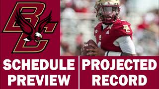 Boston College Football 2024 Schedule Preview amp Record Projection [upl. by Remy676]