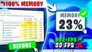 🔧Fix High Memory Usage Windows 1011 Fix High RAM Usage  2024 ✅ [upl. by Ahsekim]