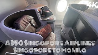 Singapore Airlines Business Class in 2023  Airbus A350 from Singapore to Manila [upl. by Ennobe849]