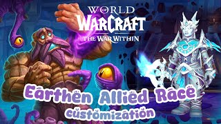 World of Warcraft The War Within ✨ Earthen Allied Race customization [upl. by Aloivaf143]