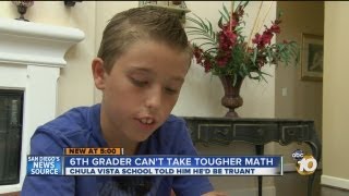 Local 6th grader told he cannot take 8th grade algebra School says boy would be truant [upl. by Ellednahs]