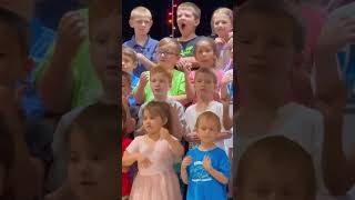 Kids Kindergarten singing and sign language performance  Kids music [upl. by Anerrol]