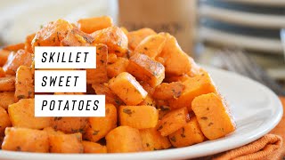 Skillet Sweet Potatoes Recipe  Our Paleo Life [upl. by Acirahs173]