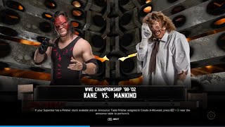 WWE 2K24 Kane Vs Mankind [upl. by Ainiger]