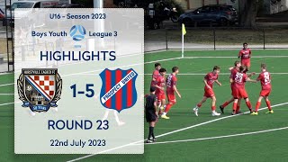 HIGHLIGHTS 22072023  Hurstville 15 Prospect  U16 Round 23 [upl. by Ulyram364]