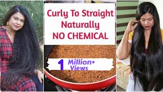 3 Best Ways To Permanently Straighten Hair At Home NATURAL NO Chemical  Sushmitas Diaries [upl. by Nej]