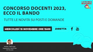 Concorso docenti 2023 in arrivo il bando tutte le novità su posti e domande [upl. by Jarek]