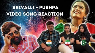 Srivalli Video Reaction  Pushpa  Allu Arjun Rashmika Mandanna  Foreigners React [upl. by Wendolyn601]