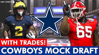 NFL Mock Draft WITH TRADES Dallas Cowboys 7Round Draft For The 2024 NFL Draft [upl. by Ahsinal876]