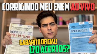 CORRIGINDO MINHA PROVA DO ENEM 2023 ao vivo  Gabarito OFICIAL [upl. by Arul]