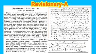 RevisionaryA dictation 60wpm English pitman shorthand [upl. by Juditha681]