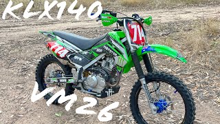 KLX140 VM26 carb kit Installation [upl. by Neelav]